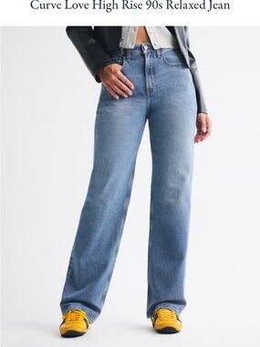 Abercrombie & Fitch LONG Curve Love High Rise 90s Relaxed Jeans